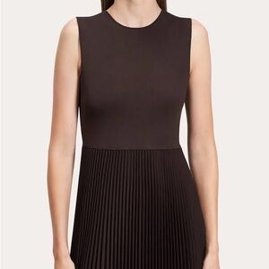 Theory Pleated Elegant Dress Hickory in S